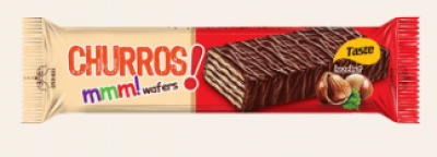 Akay Churros Compound Chocolate Coated Wafer With Hazelnut Cream 25 Gr