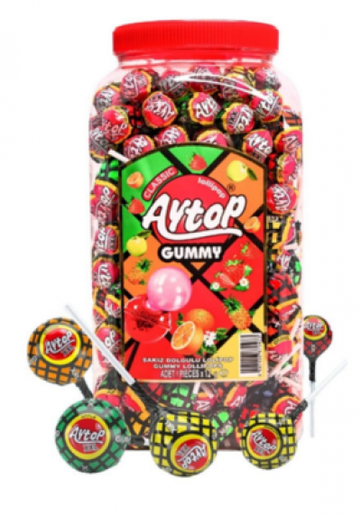 Aytop Fruit Flavored Gummy Lollipop 16 Gr 120 Pcs