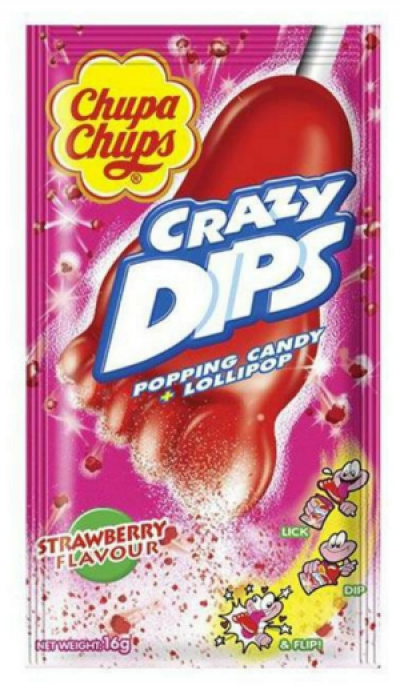 Chupa Chups Crazy Dıps Çilekli Şeker 16 gr