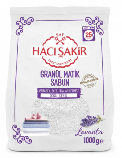 Hacı Şakir Granül Matik Sabun Lavanta 1000 gr