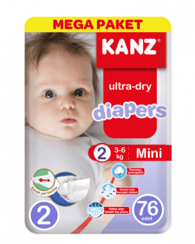 Kanz Çocuk Bezi Mega Paket No 2 76 Adet