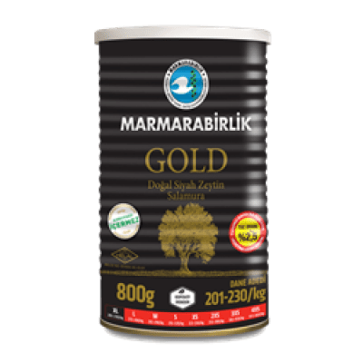 Marmarabirlik Siyah Zeytin Altın Salamura Yağ Boyutu : M 800 gr