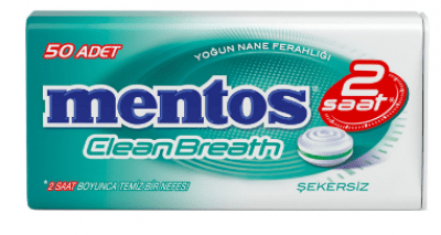 Mentos 2 Saat Clean Breath Metal Kutu Yoğun Naneli Şeker 35 gr