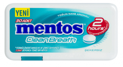 Mentos 2 Saat Clean Breath Plastik Dispenser Yoğun Naneli Şeker 21 gr