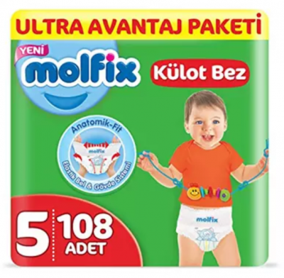 Molfix Külot Bez Ultra Avantaj Paketi No 5 (kutu) 108 adet