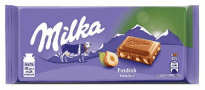 Milka Tablet Chocolate with Hazelnut  80 gr