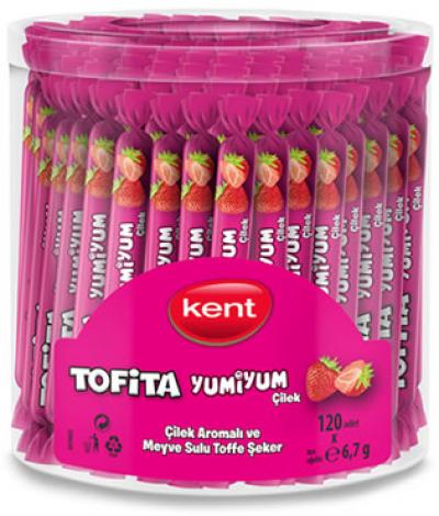 Kavanozda Yumiyum Şeker Çilek 6.7 gr x120