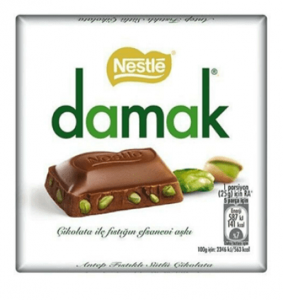 Nestle Damak Pistachio Milk Chocolate  65 gr