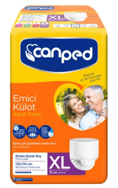 Canped Emici Külot Yetişkin Bezi Beden XL 8 adet