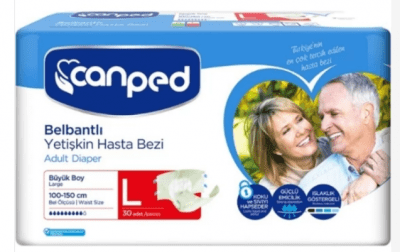 Canped Belbantlı Yetişkin Hasta Bezi Beden L 30 adet