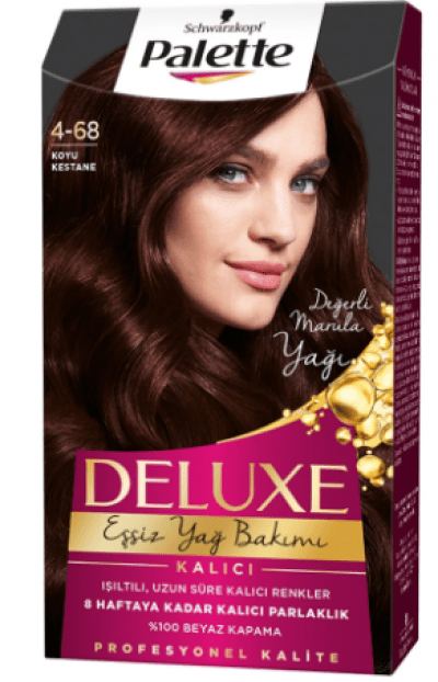 Palette Deluxe Hair Dye Dark Chestnut 4-68  1 pcs