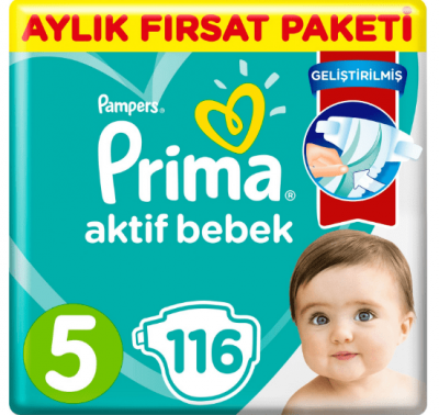 Prima Aylık Fırsat Paketi Çocuk Bezi No 3 156 Adet