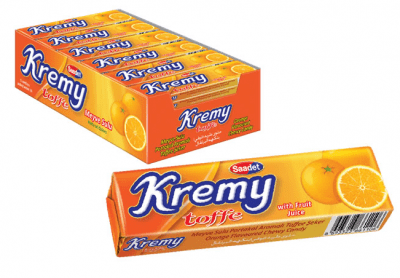 Saadet Kremy Orange Flavoured Toffee Candy  25 gr 