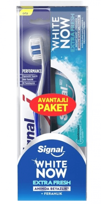 Signal White Now Extra Fresh Diş Macunu 75 ml+Diş Fırçası 1 adet