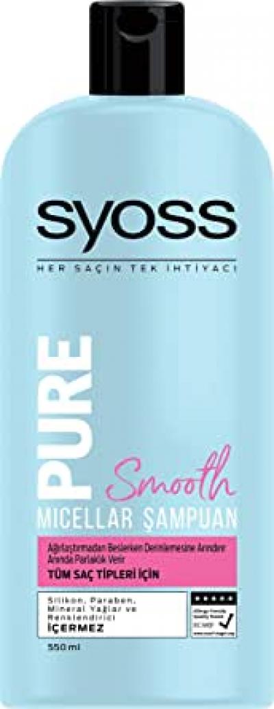Syoss Pure Smooth Micellar Şampuan 550 ml