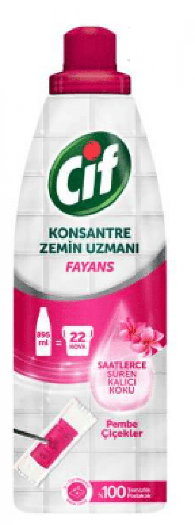 Cif Konsantre Zemin Uzmanı Fayans Pembe Çiçekler 895 ml