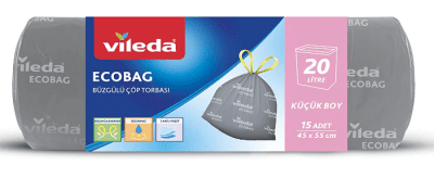 Vileda Ecobag Drawstring Garbage Bag Small Size 15 pcs