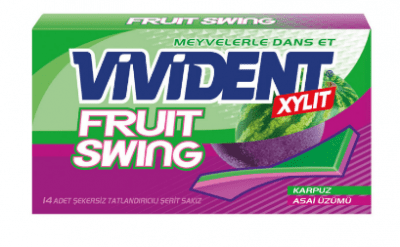 Vivident Fruit Swing Karpuz&Asai Üzümü Aromalı Sakız 26 gr