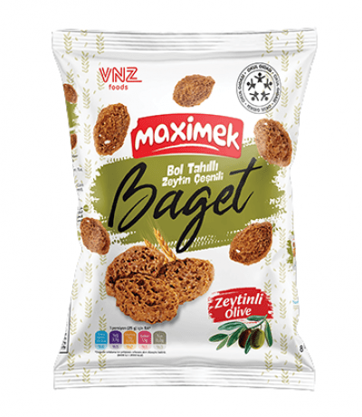 Maximek Olive Seasoned Grain Baguette Bread 25 gr